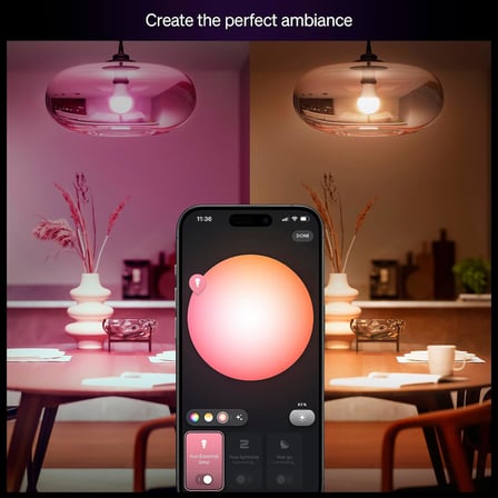 Philips Hue Essential 8W E27 806 Lumen Renkli Akıllı Ampul A60 (2'li Ekopaket) - 25.000 Saat Ampul Kullanım Ömrü