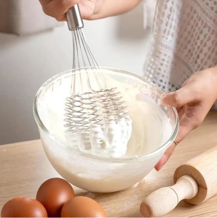 Helezon Yaylı Çırpıcı – 304 Paslanmaz Çelik Makarna Çırpıcı &amp; Çırpma Teli, Yaylı Spiral Tasarım, Kıvamlı Yumurta, Krema, Pasta ve Hamur Çırpma, Dayanıklı Profesyonel Mutfak Gereci
