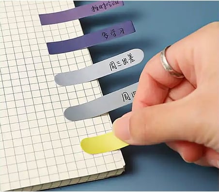 Kahverengi Temalı 6 Renkli Not Seti • Post-it • Sticky Note