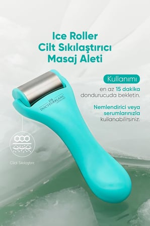 Ice Roller Buz Terapisi Cilt Sıkılaştırıcı Masaj Aleti (Turkuaz)