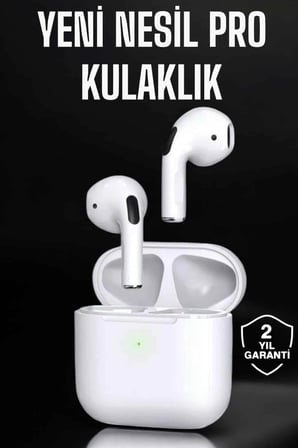 Beyaz Yeni Nesil Pro Bluetooth Kulaklık Yüksek Ses Kaliteli Anc Özelliği