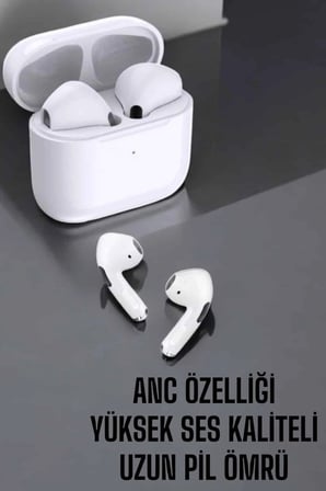 Beyaz Yeni Nesil Pro Bluetooth Kulaklık Yüksek Ses Kaliteli Anc Özelliği
