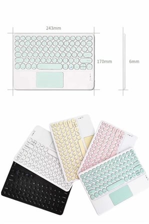 Android Ve İos Uyumlu Bluetooth Klavye Touchpad Slim Kablosuz Wifi Q Klavye