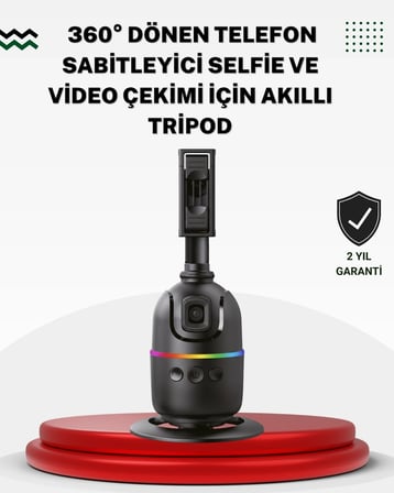 Sosyal Medya İçerikleri İçin Otomatik Yüz Takipli 360° Döner Gimbal Stand