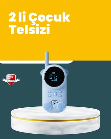 Lcd Ekranlı Çocuk Telsizi – İki Yönlü Ses, 1-3 Km Çekim Mesafesi