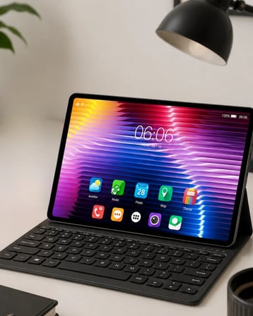 Çok Amaçlı Android Tablet Seti Klavye Kalem Ve Koruyucu Aksesuarlı