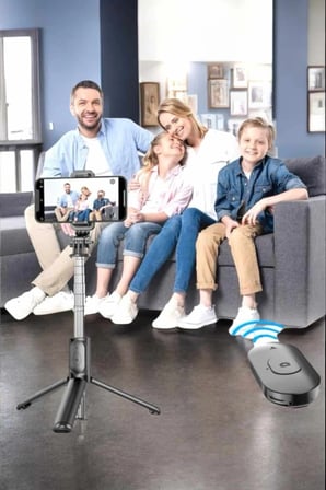 Kumandalı Tripod Telefon Tutucu Selfie Çubuğu 360 Derece Dönebilen
