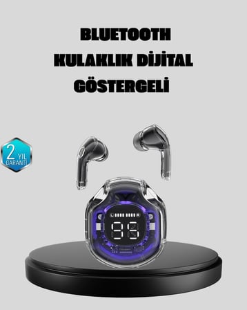 Enc Mikrofonlu Kablosuz Kulaklık Dokunmatik Kontrol Ve Led Ekran Şarj Kutulu