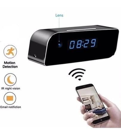 4k Wifi Gizli Kamera Bebek Bakıcı Kamera 1080p Masa Saati  Sesli Kayıt