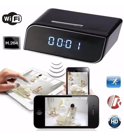 4k Wifi Gizli Kamera Bebek Bakıcı Kamera 1080p Masa Saati  Sesli Kayıt