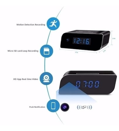 4k Wifi Gizli Kamera Bebek Bakıcı Kamera 1080p Masa Saati  Sesli Kayıt