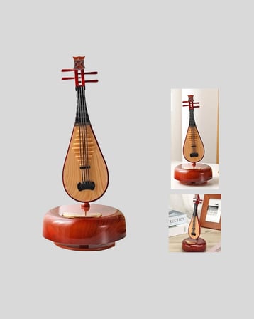 Enstrüman Figürlü Melodi Çalan Dekoratif Müzik Kutusu