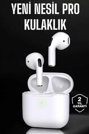 Beyaz Yeni Nesil Pro Bluetooth Kulaklık Yüksek Ses Kaliteli Anc Özelliği