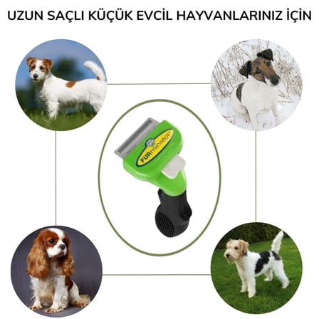 Kedi ve Köpekler İçin Uzun Tüylü Köpek Tarağı Tüy Toplayıcı tarak Small (2)