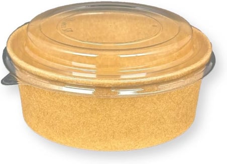Kraft Karton Salata Kasesi Kapaklı 500cc 50 Adet