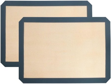 Fırınlanabilir Kendinden Yağlı Silikon Pişirme Matı, Profesyonel Silpat Yanmaz Yapışmaz Yıkanabilir Silikon Pişirme Matı 30cmx40cm