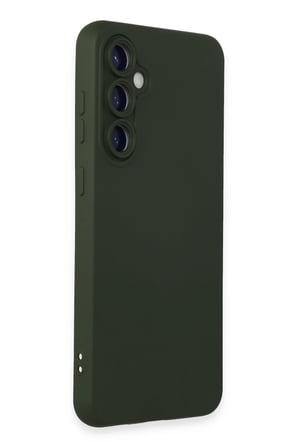 Samsung Galaxy S23 FE Kılıf Nano içi Kadife Silikon - Koyu Yeşil