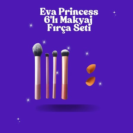MAKYAJ FIRÇASI SETİ - 6 PARÇA