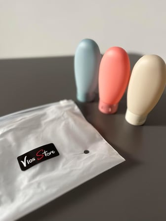 Travel Boy 60 ml Seyahat Tipi Şampuan Şişesi Seti – Sızdırmaz, Yeniden Doldurulabilir Silikon Kap – TSA Uyumlu