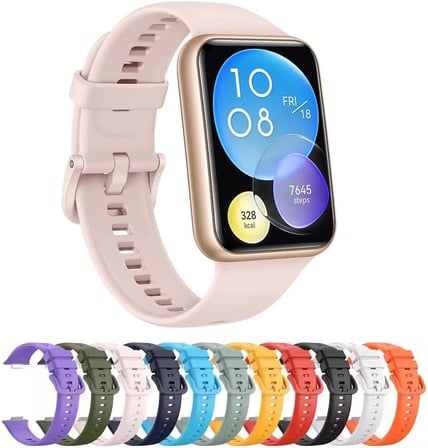 Huawei Watch Fit 2 ile uyumlu Saat Kayışı Ent Kaliteli Huawei Watch Fit 2 ile uyumlu Spor Saat Kontrast Renkli Lagniappe Silikon Kordon