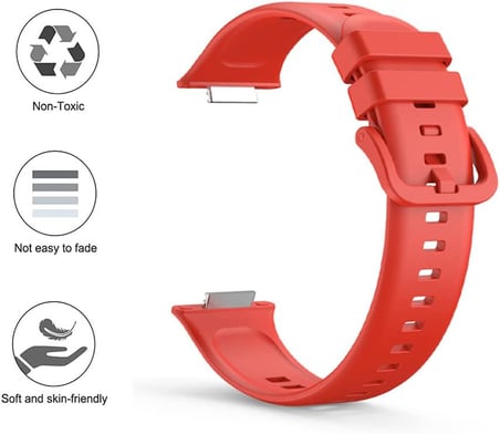Huawei Watch Fit 2 ile uyumlu Saat Kayışı Ent Kaliteli Huawei Watch Fit 2 ile uyumlu Spor Saat Kontrast Renkli Lagniappe Silikon Kordon