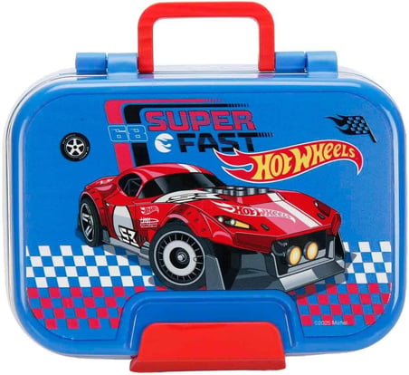 Wiggle Bento 1030ml Lunchbox HotWheels Lisanslı Tek Katlı 2 Bölmeli Paslanmaz Çelik Sefer Tası Yemek Kutu