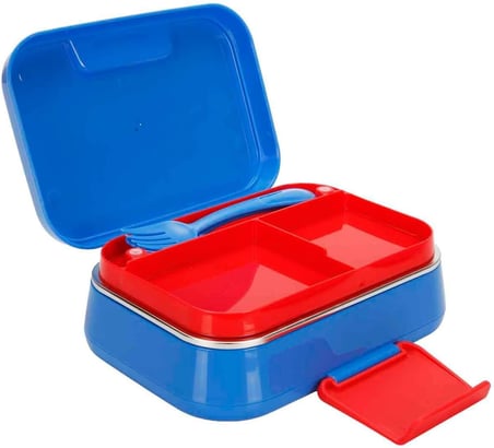 Wiggle Bento 1030ml Lunchbox HotWheels Lisanslı Tek Katlı 2 Bölmeli Paslanmaz Çelik Sefer Tası Yemek Kutu