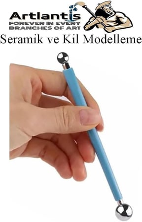 Top Uçlu Seramik ve Kil Modelleme Seti 10lu 1 Paket Polimer Kil Şekillendirme Çömlek Oyma Çiçek Marzipan Mandala Top Ütü
