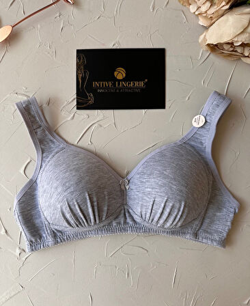 Louisa %85 Pamuklu Balesiz C Cup Toparlayıcı Penye Kalın Askılı 2'li Sütyen