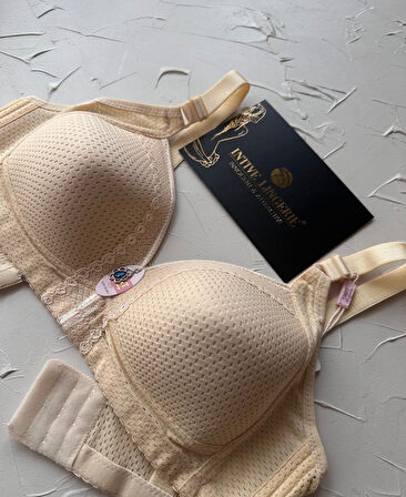 Maria Balensiz Delikli Nefes Alan Aksesuarlı Yandan Destekli Kalın Askılı C Cup Toparlayıcı Sütyen