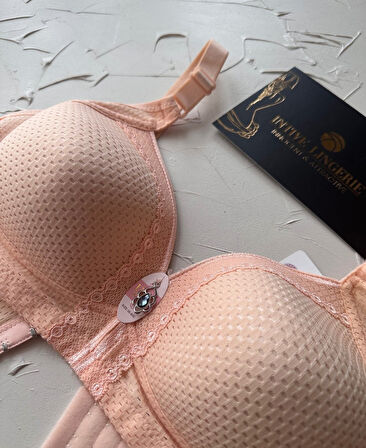 Maria Balensiz Delikli Nefes Alan Aksesuarlı Yandan Destekli Kalın Askılı C Cup Toparlayıcı Sütyen