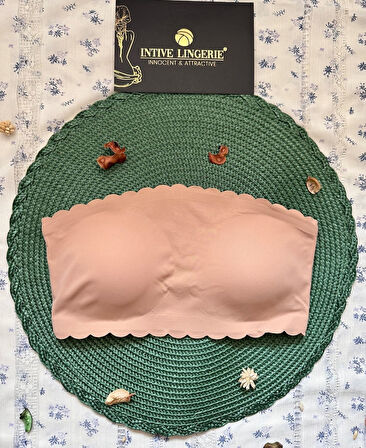 Hazel Silikonlu Askısız Balensiz Lazer Kesim Dikişsiz Çıkarılabilir Padli İthal Straplez Sütyen