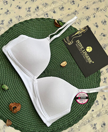 Koza %95 Pamuklu Balensiz İnce Askılı Genç Kız Tekli Alıştırtırma Küçük Beden Sütyen