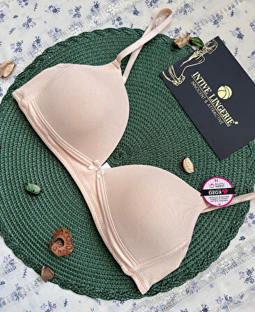 Koza %95 Pamuklu Balensiz İnce Askılı Genç Kız Tekli Alıştırtırma Küçük Beden Sütyen