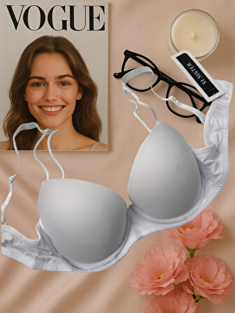 Intive Çift Askılı Double Push-up Basic Günlük Kullanım Balenli Sütyen