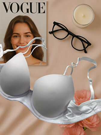 Intive Çift Askılı Double Push-up Basic Günlük Kullanım Balenli Sütyen