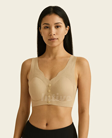 Elise İthal Fitilli Önü Çıtçıt Düğmeli Açılabilen Üstün Kalite Dikişsiz Lazer Kesim Bralet