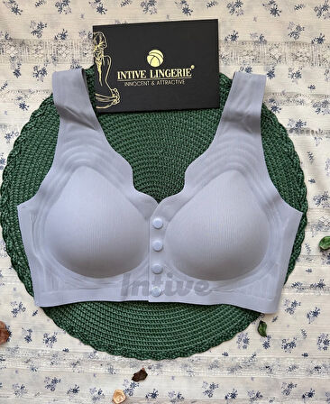 Elise İthal Fitilli Önü Çıtçıt Düğmeli Açılabilen Üstün Kalite Dikişsiz Lazer Kesim Bralet