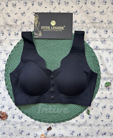 Elise İthal Fitilli Önü Çıtçıt Düğmeli Açılabilen Üstün Kalite Dikişsiz Lazer Kesim Bralet