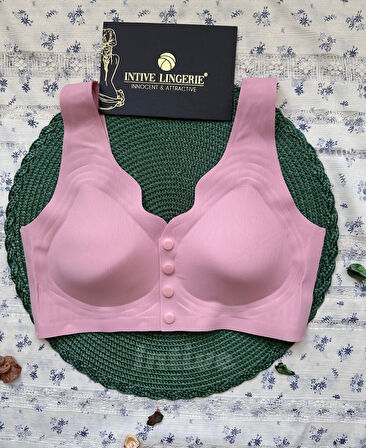 Elise İthal Fitilli Önü Çıtçıt Düğmeli Açılabilen Üstün Kalite Dikişsiz Lazer Kesim Bralet