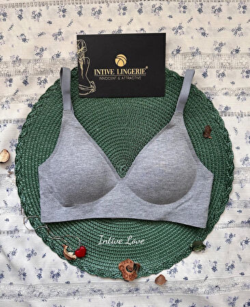 SoftEase V Yaka Balensiz Dikişsiz Lazer Kesim Rahat Soft Kumaştan Fitilli Kopçalı Sütyen