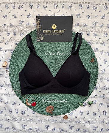 SoftEase V Yaka Balensiz Dikişsiz Lazer Kesim Rahat Soft Kumaştan Fitilli Kopçalı Sütyen