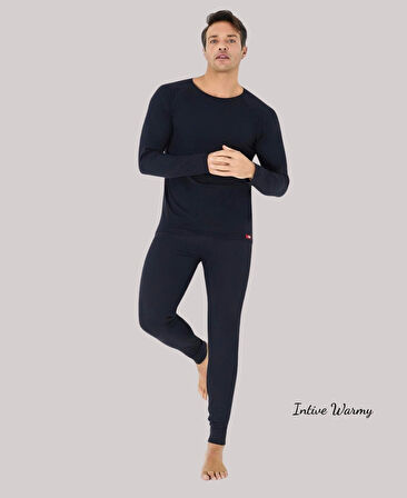 Jiber Erkek Siyah Kışlık Sıcak Tutan Bisiklet Yaka Uzun Kollu Termal Üst- Özel Paketleme-173