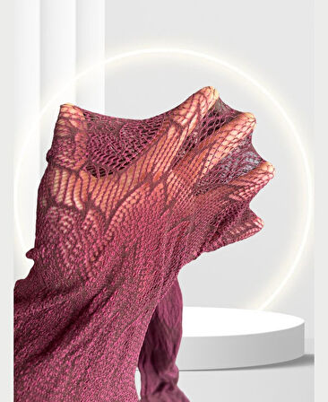 Pc Paris Azurine Gül Kurusu-Kestane Desenli Feminen Külotlu Çorap-Limited