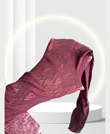 Pc Paris Azurine Gül Kurusu-Kestane Desenli Feminen Külotlu Çorap-Limited