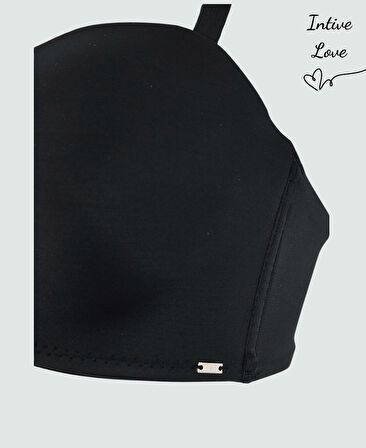 NBB Toparlayıcı Balenli Desteksiz Straplez Sütyen – Askılı & Askısız Kullanım, Siyah Ekru Ten Renk