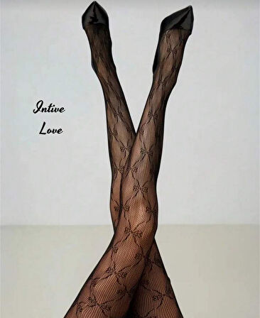 Denise Ribbon Kurdele Desenli File Modern Dantel Görünümlü Külotlu Çorap