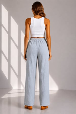 Intive Cool Comfort Müslin/Waffle Kumaş İç Göstermez Pamuklu Nefes Alabilir Rahat Yazlık Pantolon