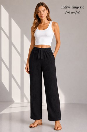 Intive Cool Comfort Müslin/Waffle Kumaş İç Göstermez Pamuklu Nefes Alabilir Rahat Yazlık Pantolon