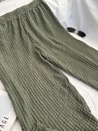 Intive Cool Comfort Waffle Kumaş Pamuklu Nefes Alabilir Basic Yazlık Jogger Pantolon (Cepsiz)
